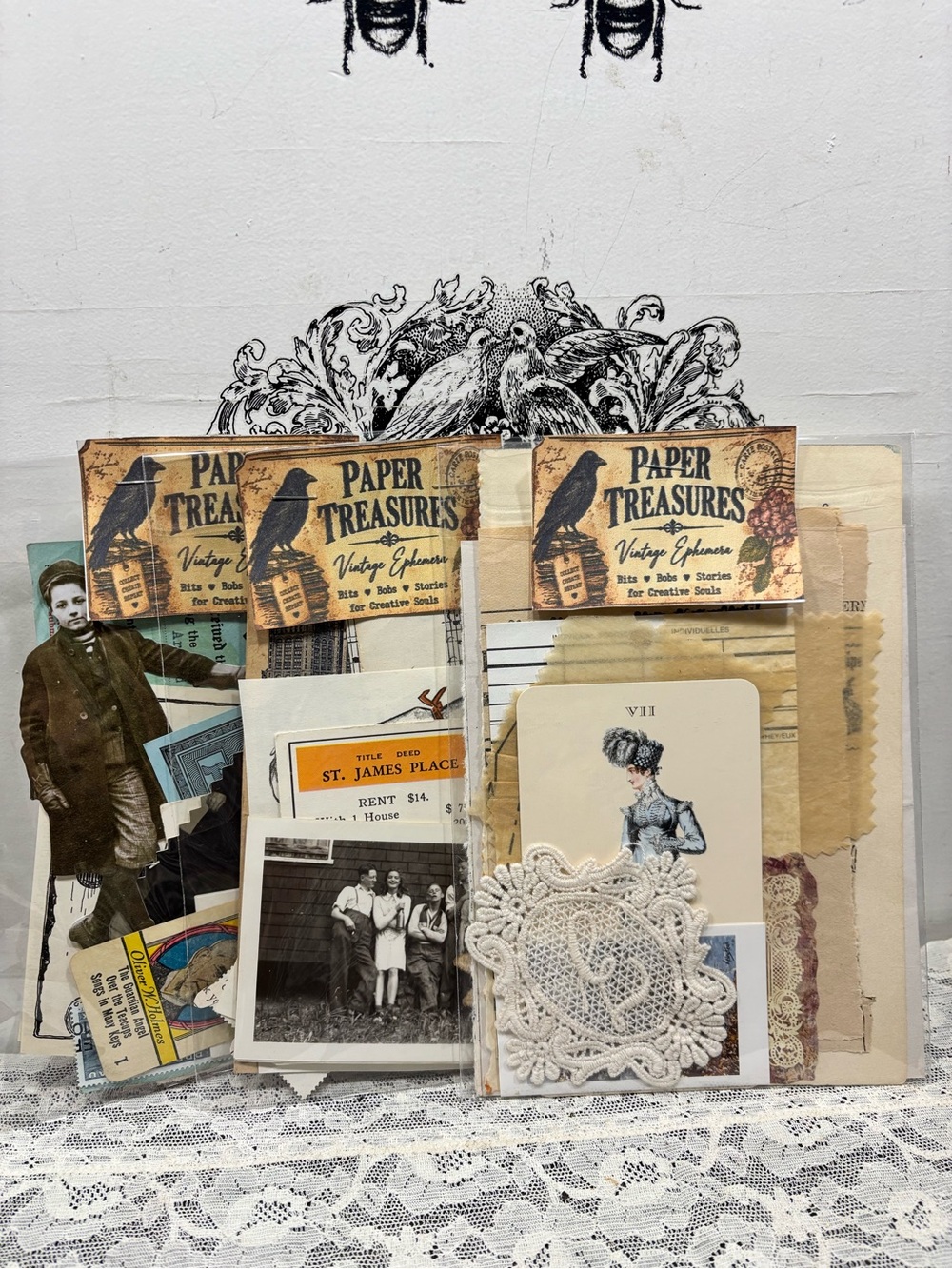 Vintage Ephemera Pack - Neutral Tones 3 Packs circa:1950-70